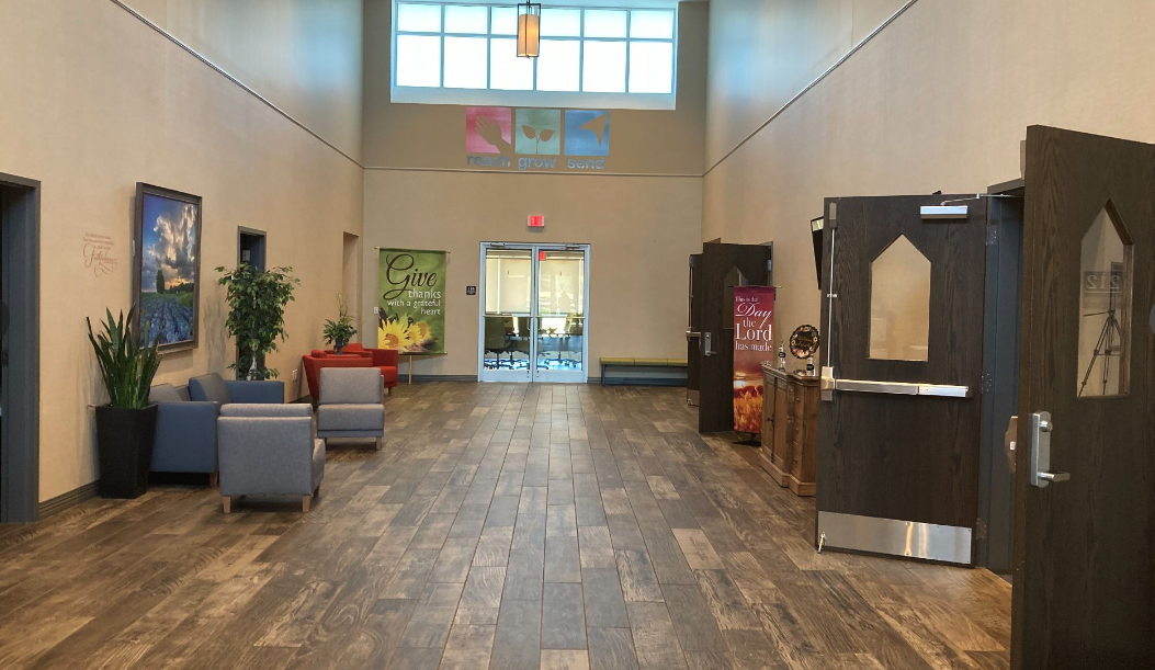 Gathering area at Versailles United Methodist Church